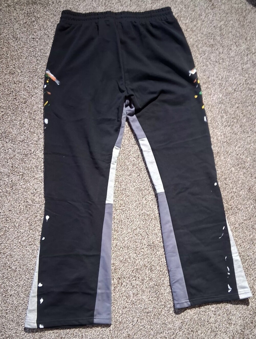 Adult Black & Gray Colorblock Stretch Bottoms